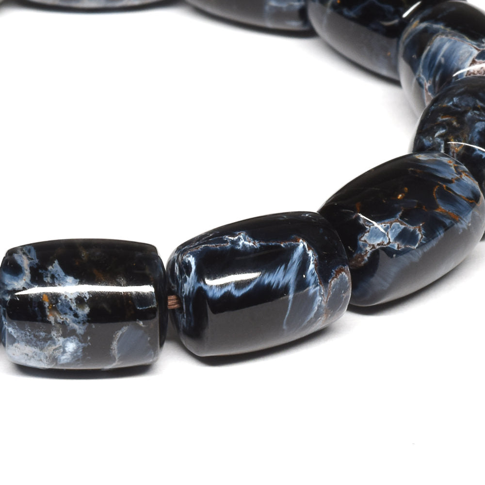 ブルーピーターサイト 樽型カットビーズ ブレスレット 9.8mm #SG164 - premium stone gallery