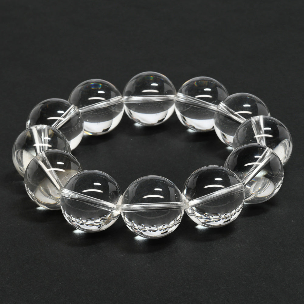 [高品質] 天然水晶 ブレスレット 17.5-18mm【一点物】#SG175