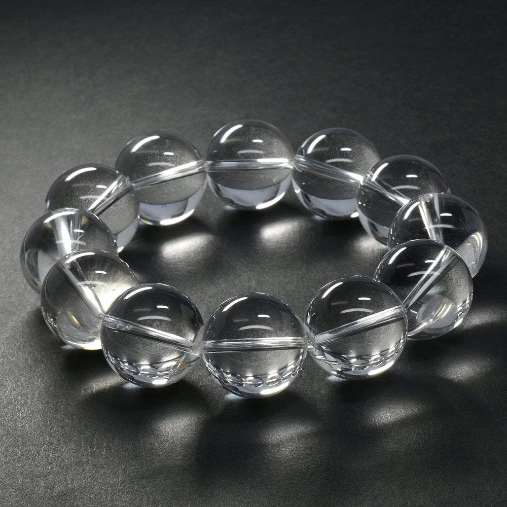 [高品質] 天然水晶 ブレスレット 17.5-18mm【一点物】#SG175