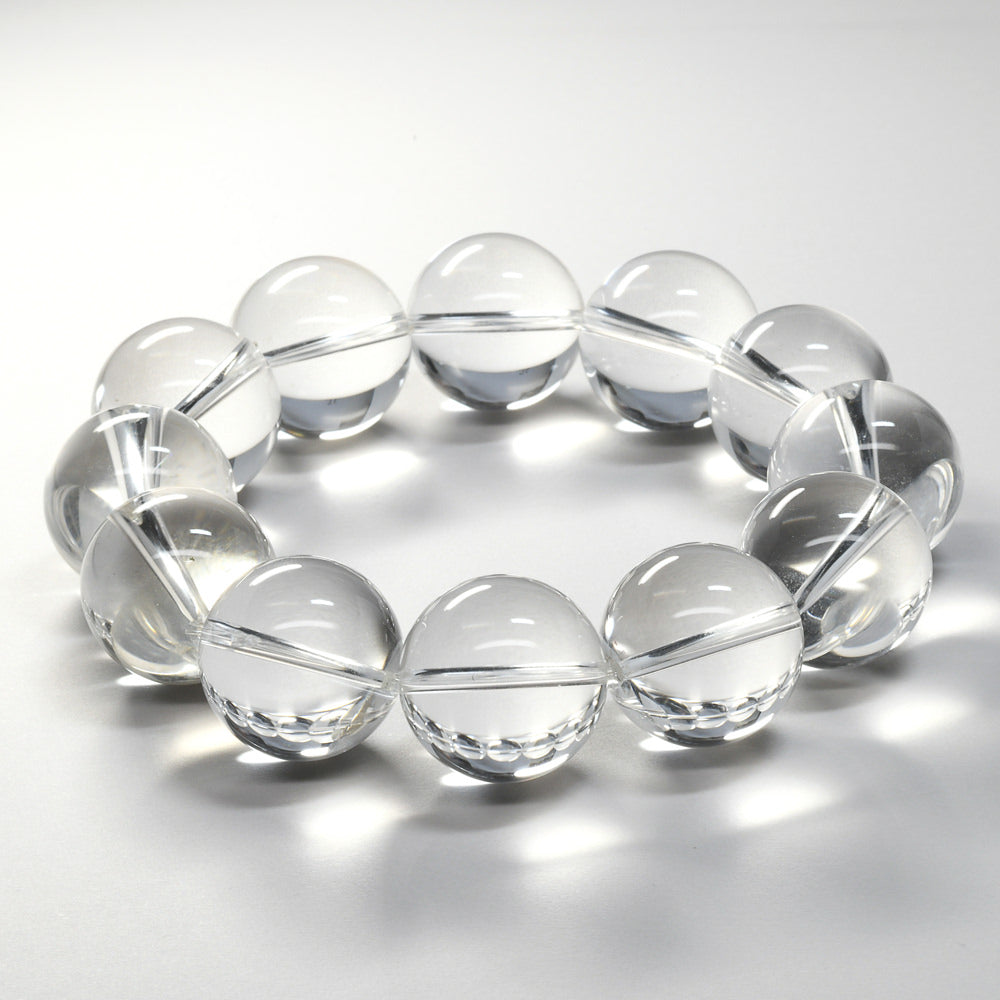 [高品質] 天然水晶 ブレスレット 17.5-18mm【一点物】#SG175