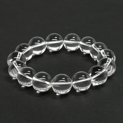 [高品質] 天然水晶 ブレスレット 14-15mm【一点物】#SG176