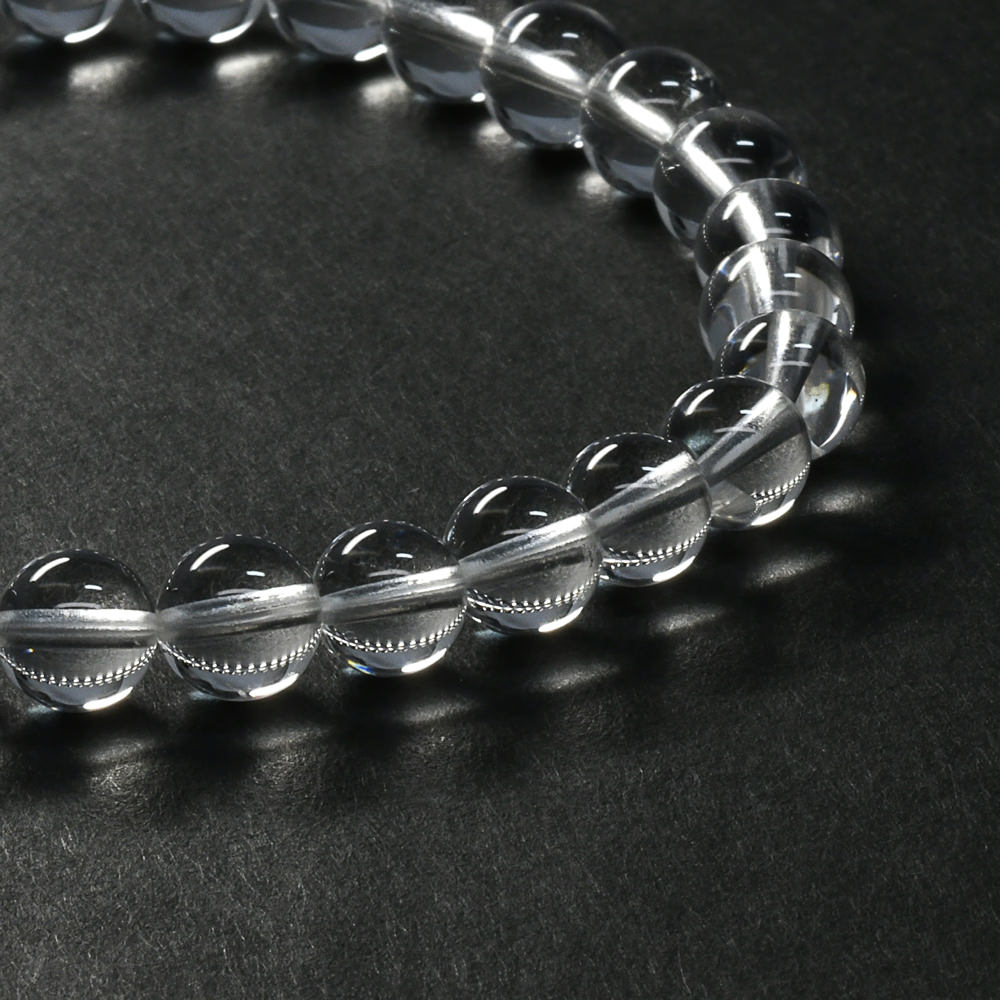 [高品質] 天然水晶 ブレスレット 6mm【一点物】#SG182