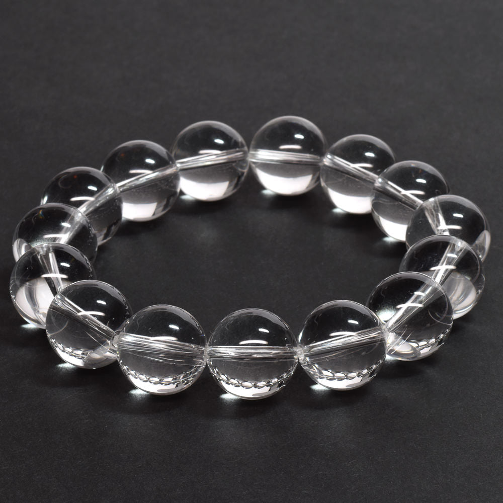 天然水晶（山梨研磨） ブレスレット 14mm #SG204 - premium stone gallery