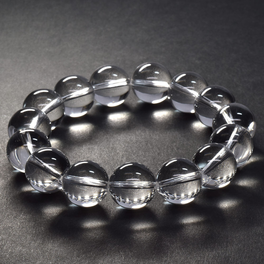 天然水晶（山梨研磨） ブレスレット 14mm #SG204 - premium stone gallery