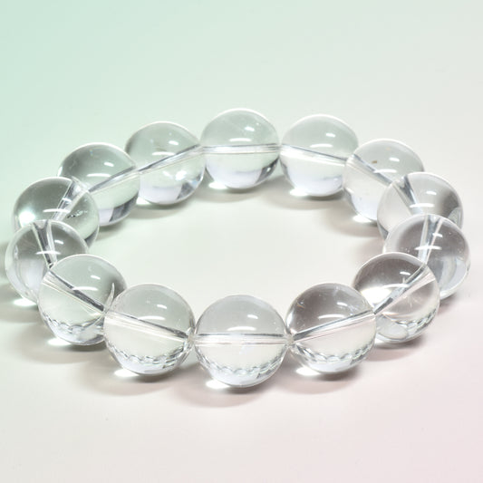 天然水晶（山梨研磨） ブレスレット 16mm #SG205 - premium stone gallery