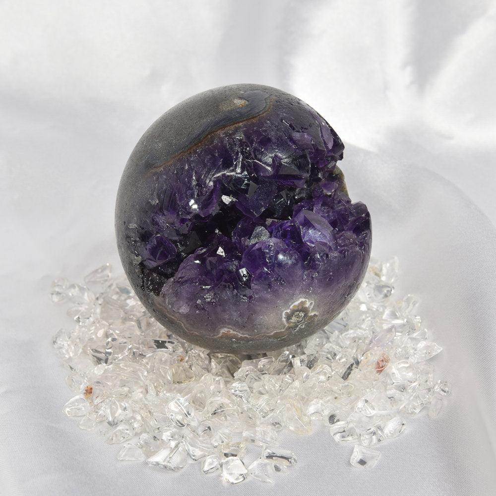 笑口アメジスト 置物 59.8x55.6x56mm #SH002 - premium stone gallery