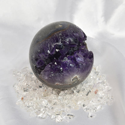 笑口アメジスト 置物 59.8x55.6x56mm #SH002 - premium stone gallery