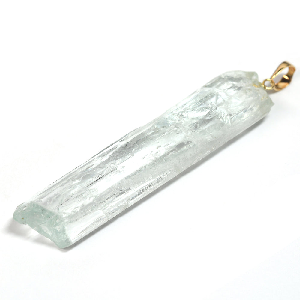 アクアマリン 原石 ペンダントトップ 50x10x8.8mm #SH046