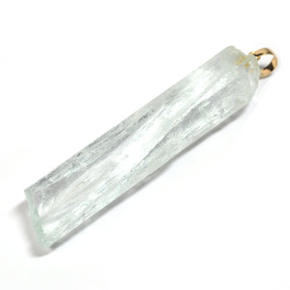 アクアマリン 原石 ペンダントトップ 50x10x8.8mm #SH046