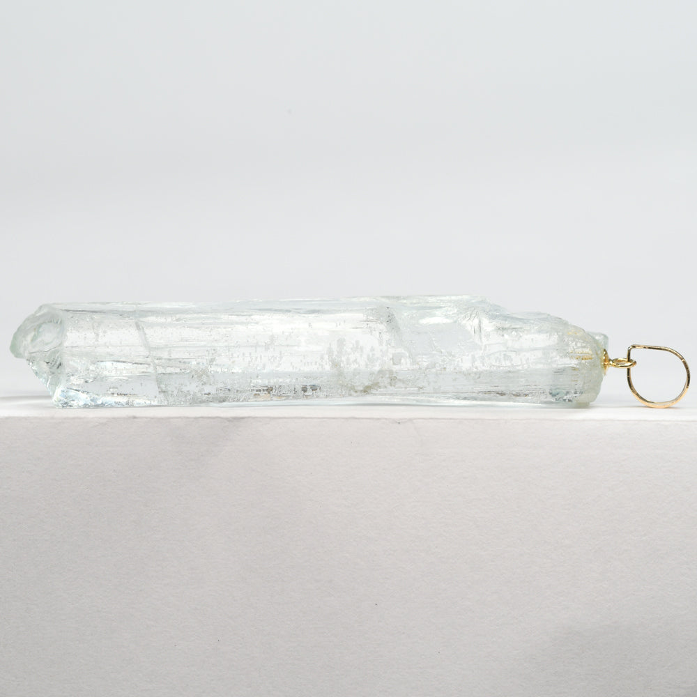 アクアマリン 原石 ペンダントトップ 50x10x8.8mm #SH046