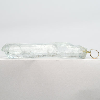 アクアマリン 原石 ペンダントトップ 50x10x8.8mm #SH046