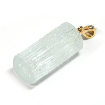 アクアマリン 原石 ペンダントトップ 35.5x12.2x11.7mm #SH048