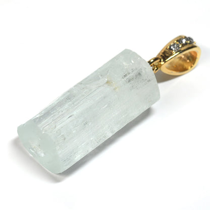 アクアマリン 原石 ペンダントトップ 43.3x24.2x13.4mm #SH049