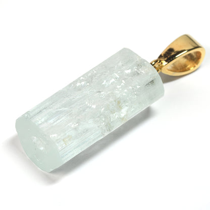 アクアマリン 原石 ペンダントトップ 43.3x24.2x13.4mm #SH049