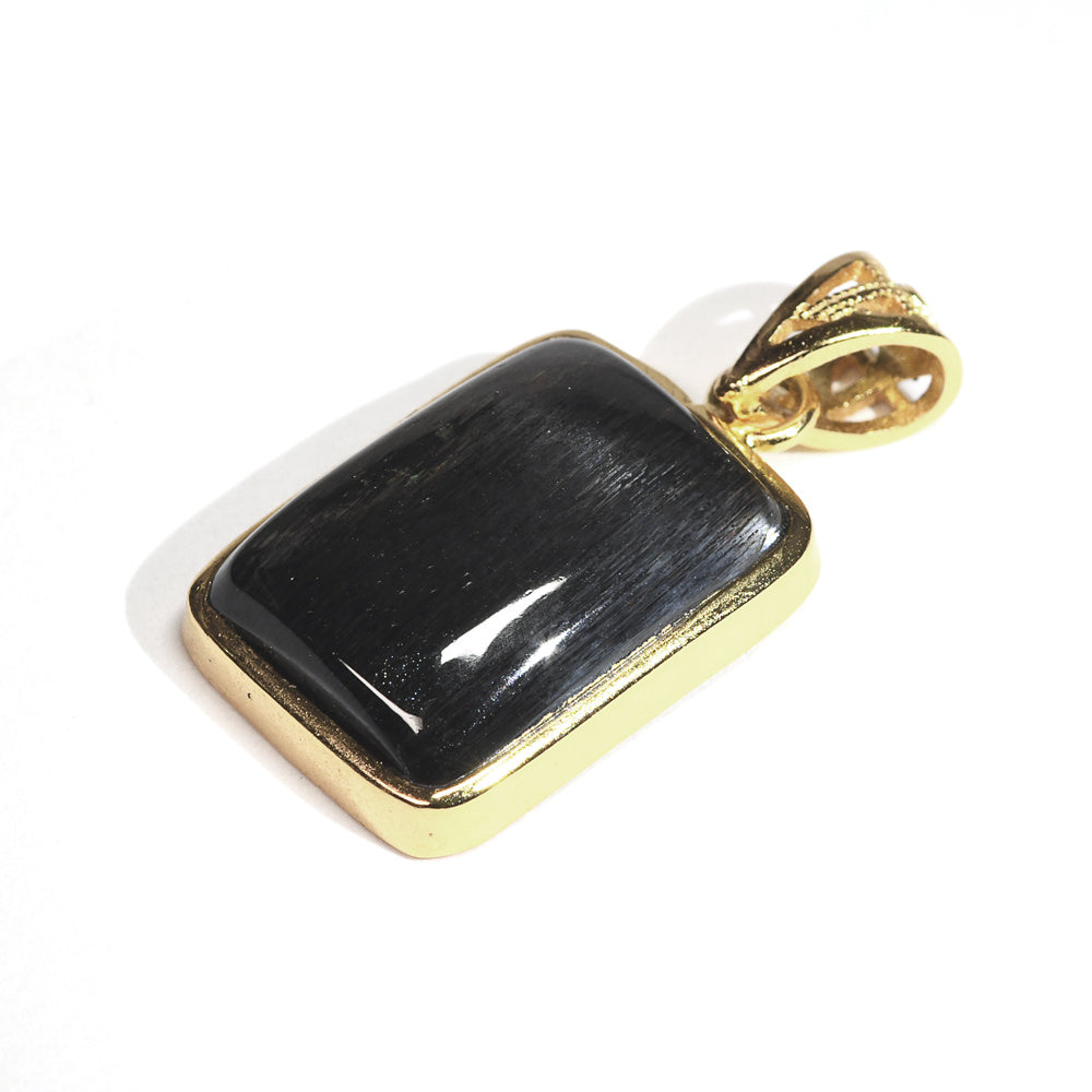 ブラックサンストーン ペンダントトップ 23.5x11.8x5mm #SH050