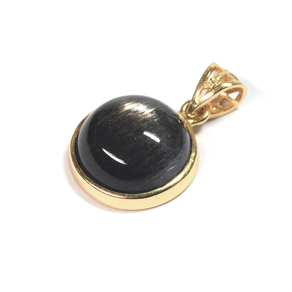 ブラックサンストーン ペンダントトップ 21.5x13.5x6mm #SH051