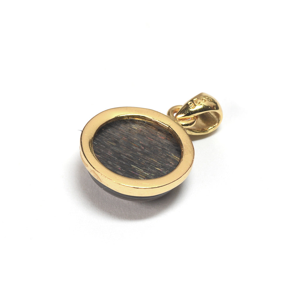 ブラックサンストーン ペンダントトップ 18.2x11.7x5mm #SH052