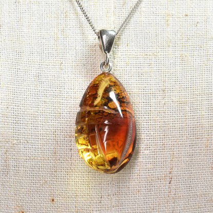 アンバー ペンダントトップ 41x16.8x12.2mm #SH055