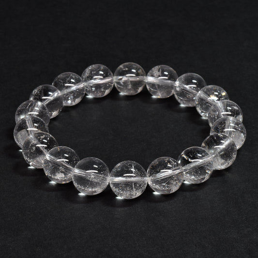 [鑑別付] ウォーターバブルクォーツ(トゥフェイスインクルージョンクォーツ) ブレスレット 11-11.5mm #SH089