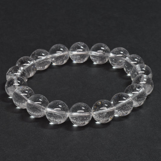 [鑑別付] ウォーターバブルクォーツ(トゥフェイスインクルージョンクォーツ) ブレスレット 11-11.5mm #SH091