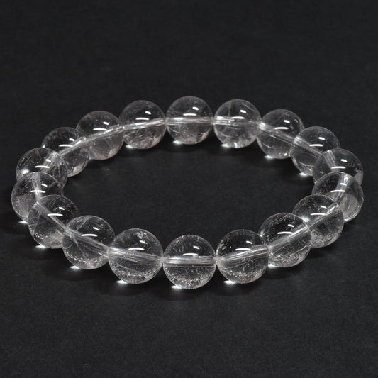 [鑑別付] ウォーターバブルクォーツ(インクルージョンクォーツ) ブレスレット 11-11.5mm #SH092