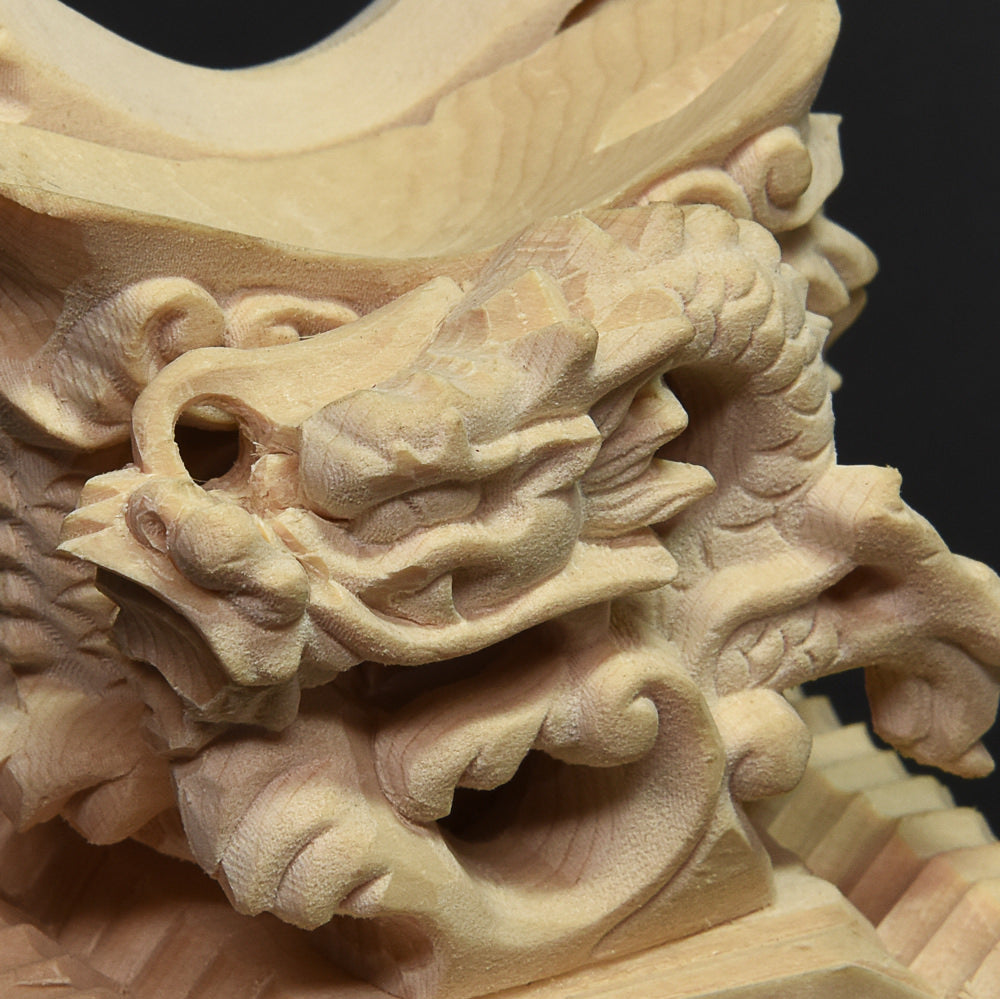 [限定販売] 龍彫刻丸玉台座（30号）#SH124