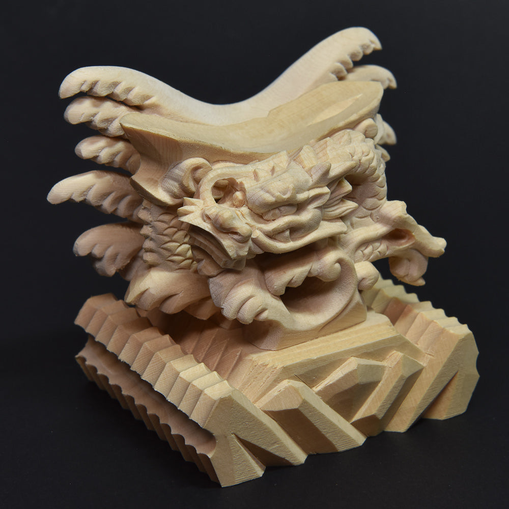 [限定販売] 龍彫刻丸玉台座（45号）#SH125