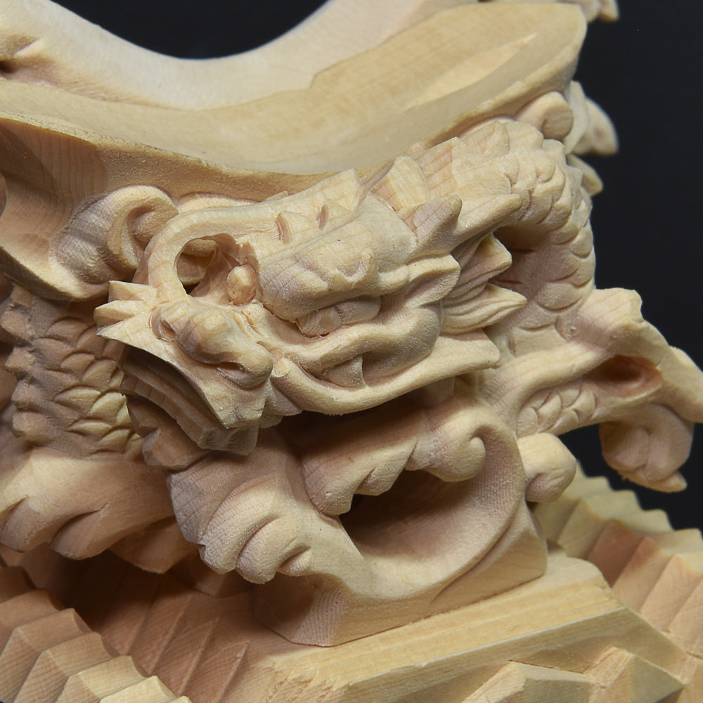 [限定販売] 龍彫刻丸玉台座（45号）#SH125