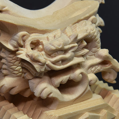 [限定販売] 龍彫刻丸玉台座（45号）#SH125