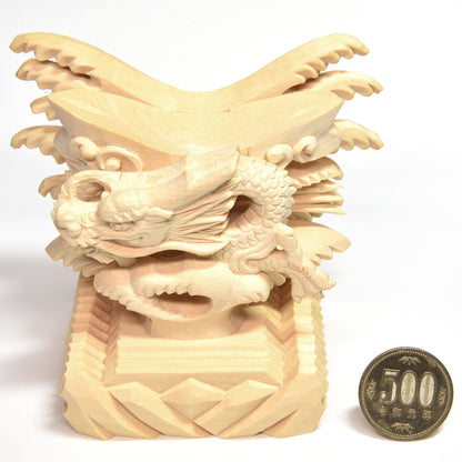 [限定販売] 龍彫刻丸玉台座（60号）#SH126