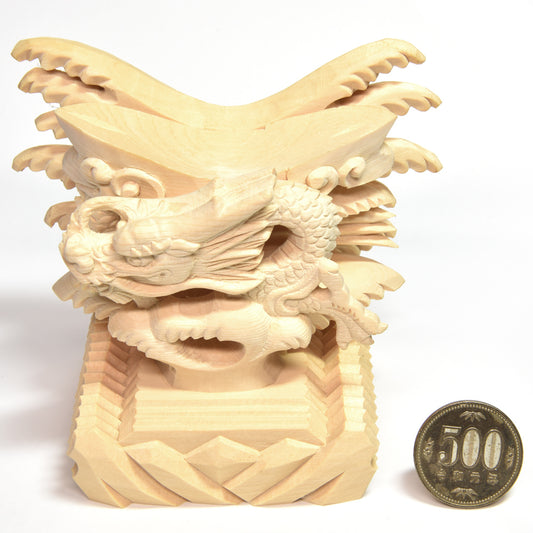 [限定販売] 龍彫刻丸玉台座（60号）#SH126