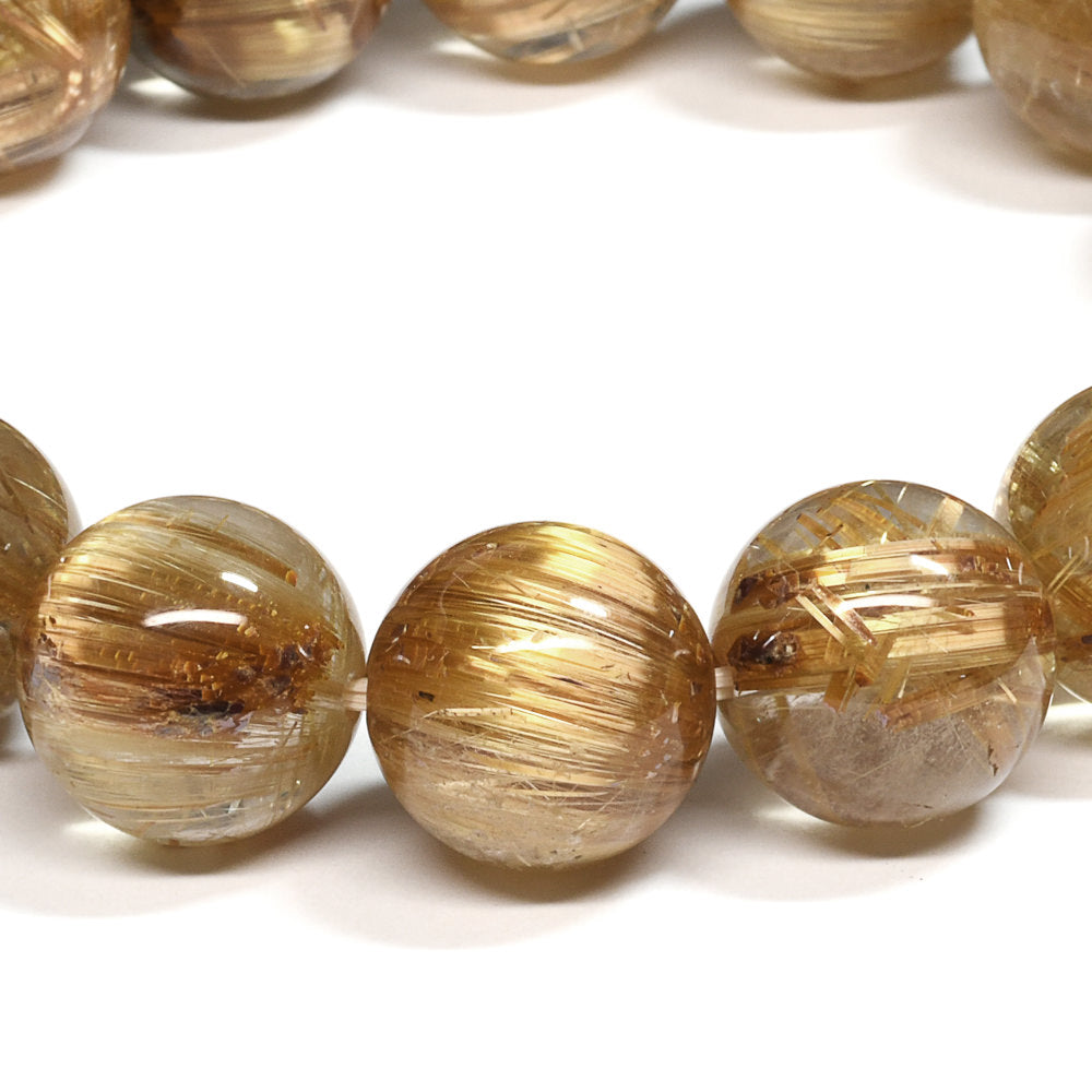 [限定販売] タイチンルチルクォーツ ブレスレット 13.5mm #SH140