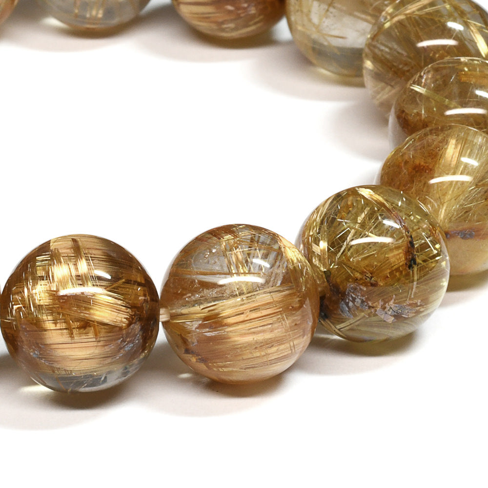 [限定販売] タイチンルチルクォーツ ブレスレット 13.5mm #SH140