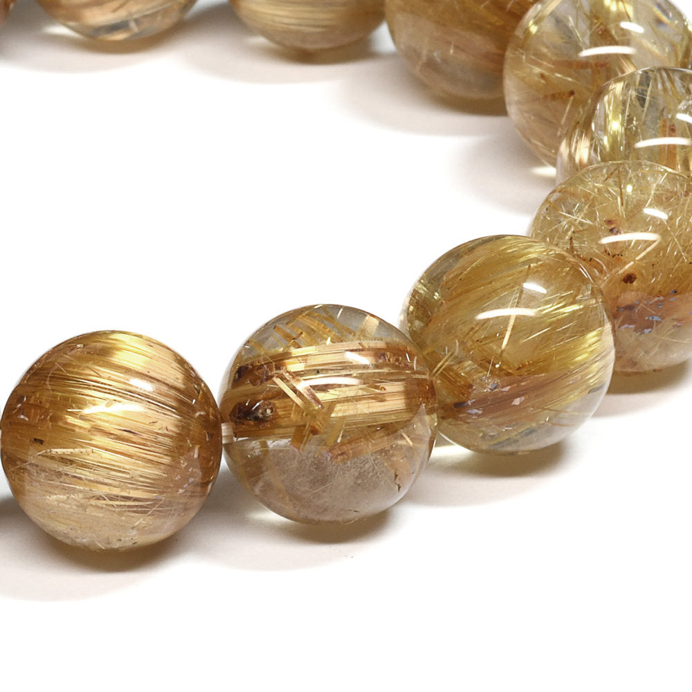[限定販売] タイチンルチルクォーツ ブレスレット 13.5mm #SH140