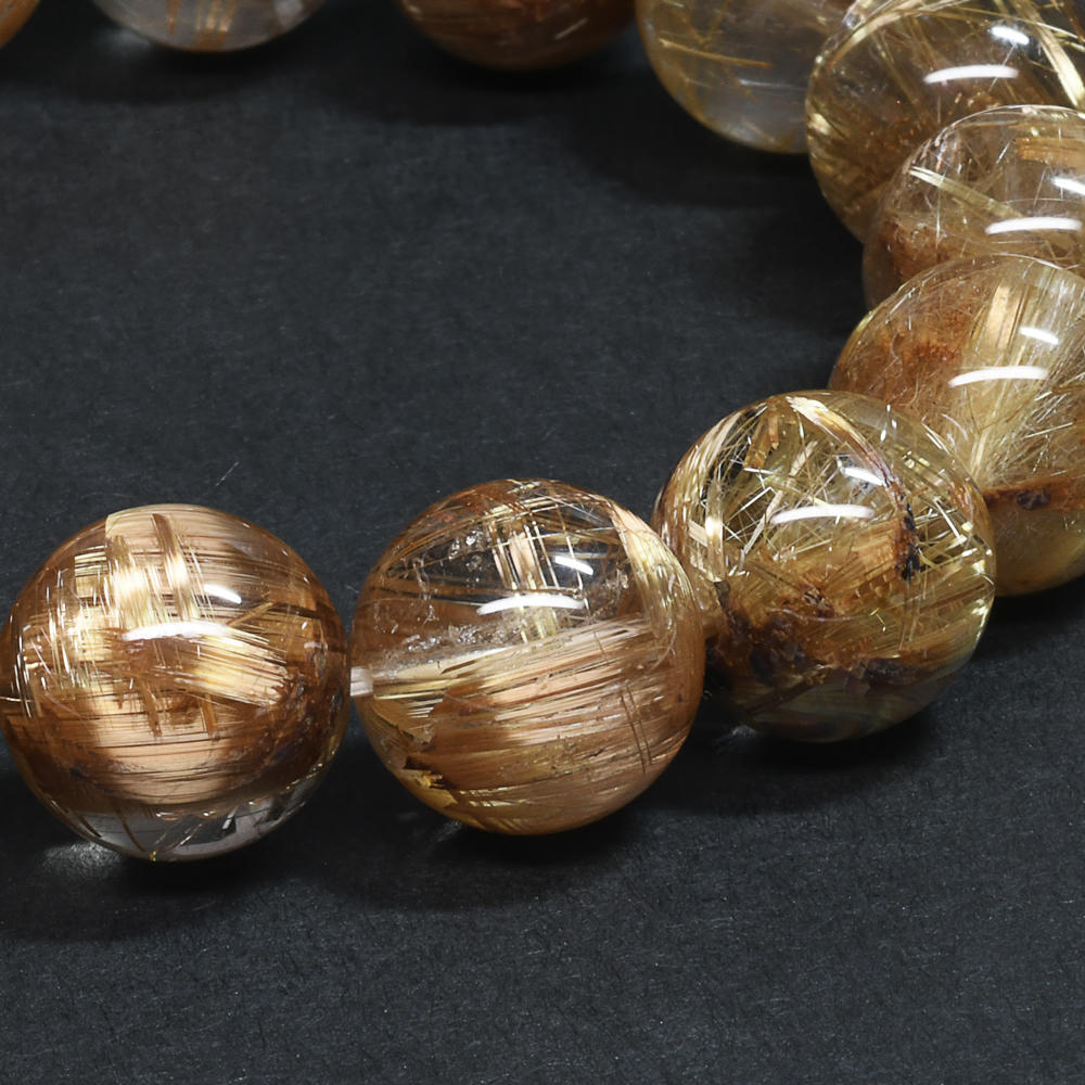 [限定販売] タイチンルチルクォーツ ブレスレット 13.5mm #SH140