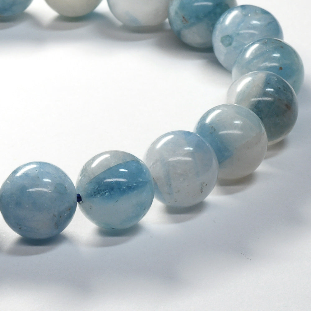 アクアマリンインクォーツ ブレスレット 10-10.5mm #SH543