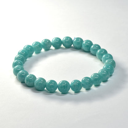 [限定販売] アマゾナイト ブレスレット 7.5-8mm #SJ045