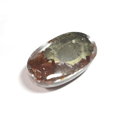 [限定販売] ブラジル産 パイライトアグリゲートインクォーツ  ルース 17.36ct #SJ082