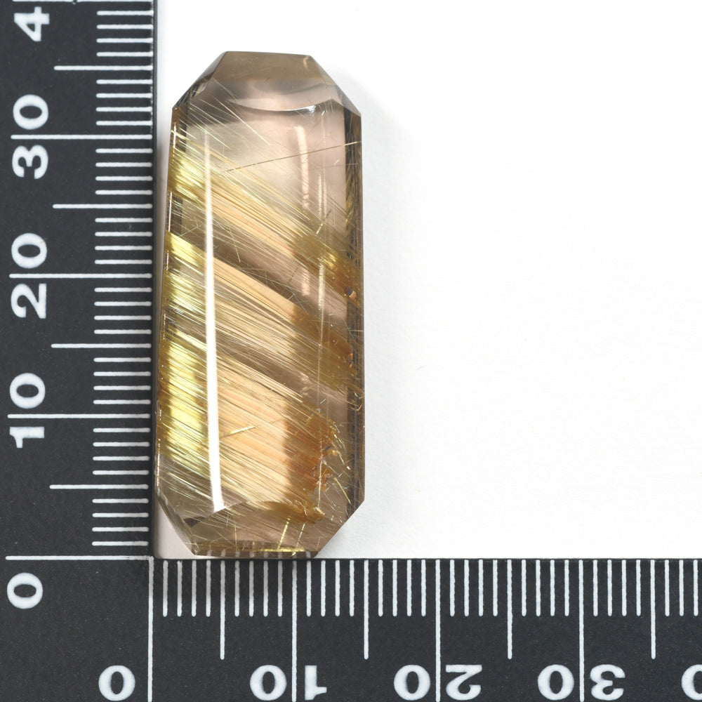 [限定販売] ブラジル産 タイチンルチルクォーツ  ルース 40.19ct #SJ092
