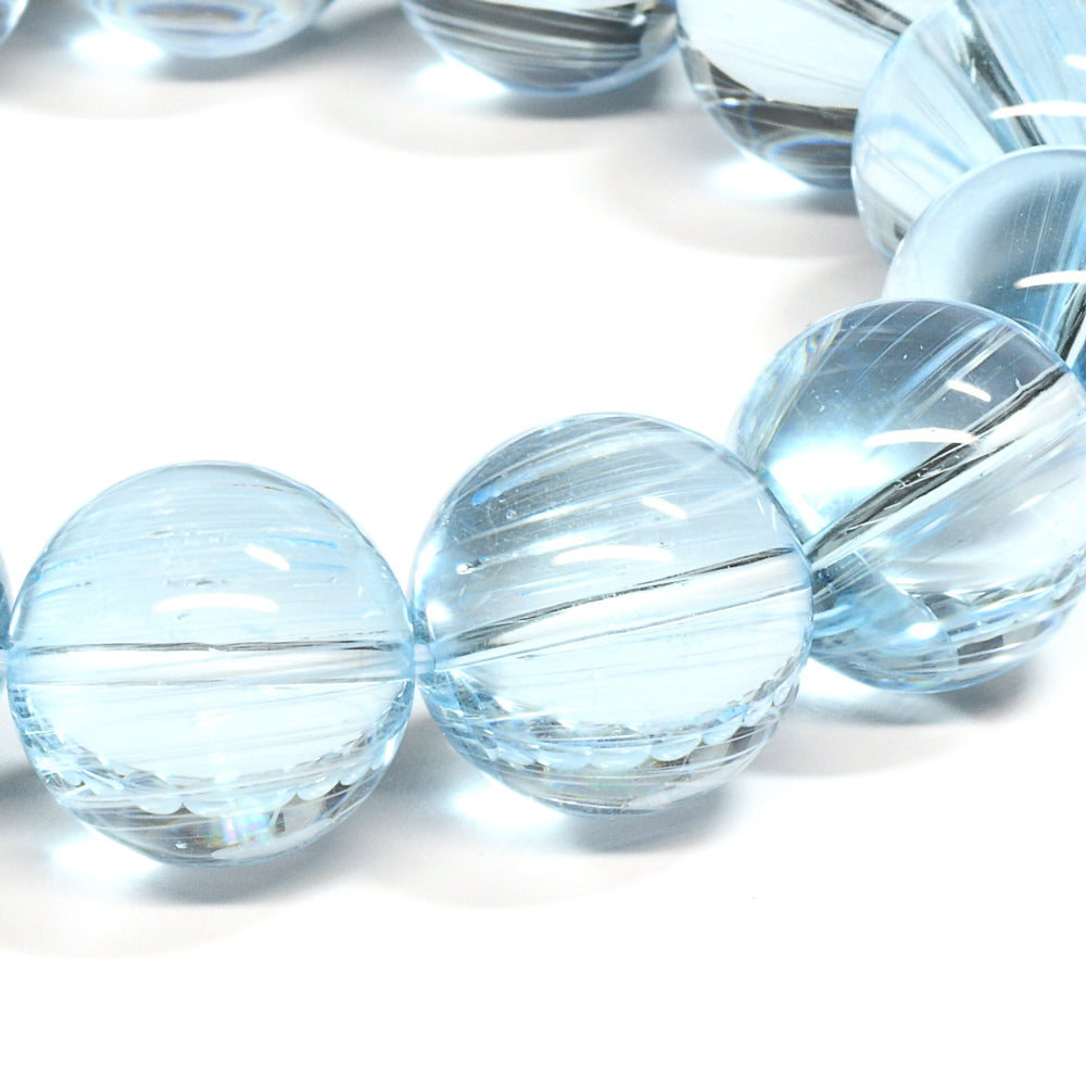 [限定販売] ブルートパーズキャッツアイ ブレスレット 15-15.5mm #SJ501
