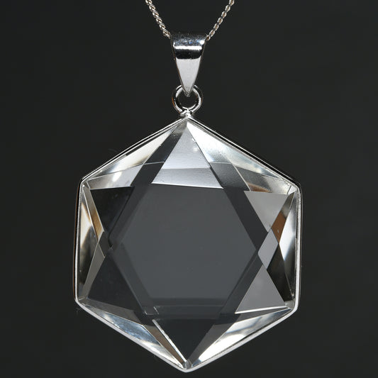 天然水晶 六芒星 ペンダントトップ 30mm #T7418