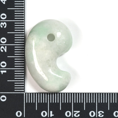 [鑑別付]新潟県産 糸魚川翡翠 勾玉 30mm #UC127