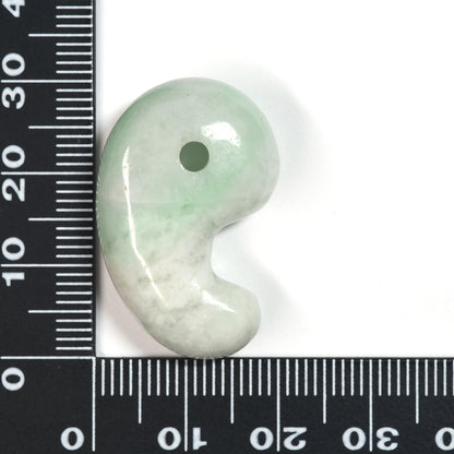 [鑑別付]新潟県産 糸魚川翡翠 勾玉 30mm #UC128