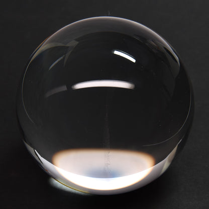 [鑑別付]ブラジル産天然水晶 丸玉 74.8mm [龍木彫台座付] #UC333