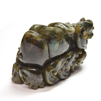ラブラドライト『龍』彫刻 置物 15×10×11.5cm #UC340