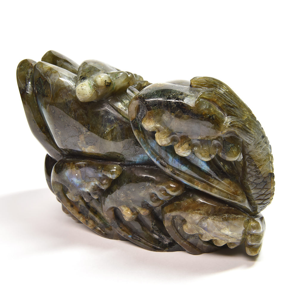 ラブラドライト『龍』彫刻 置物 15×10×11.5cm #UC340