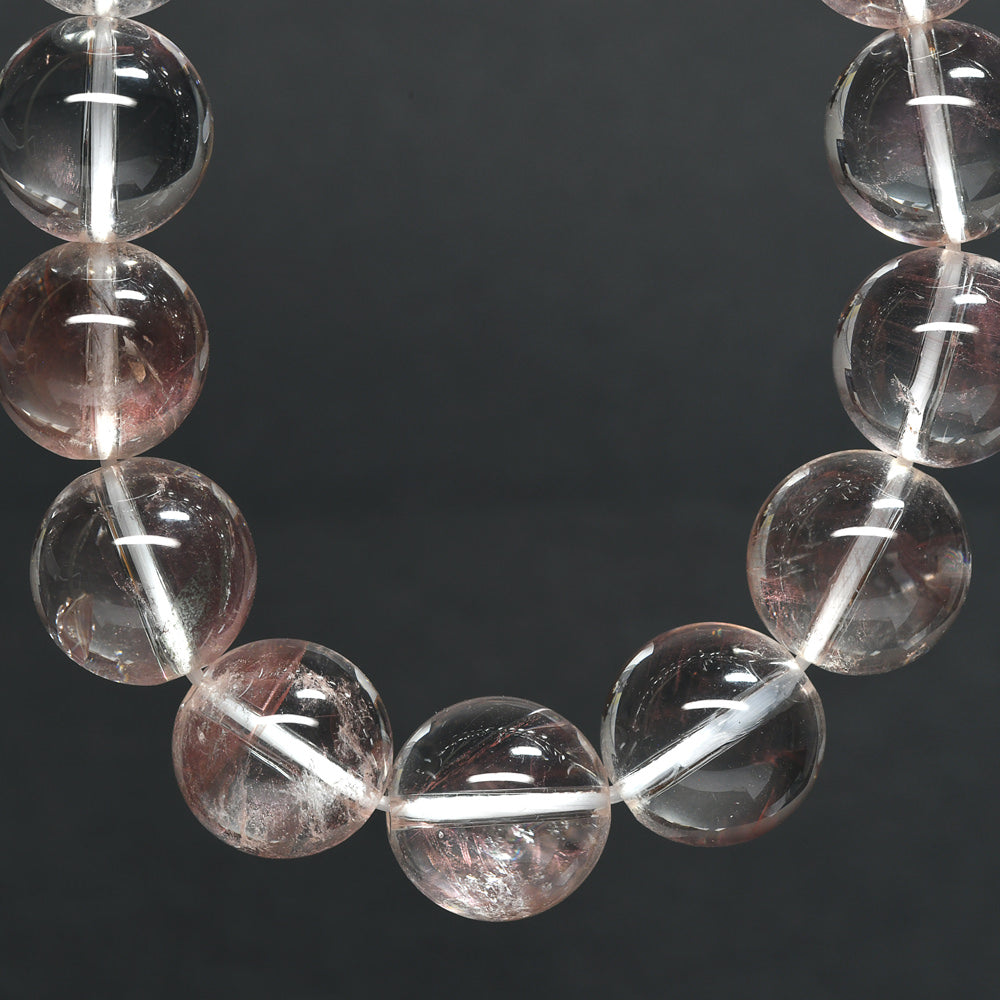 ピンクエンジェルラダークォーツ ブレスレット 12.5mm #UC344