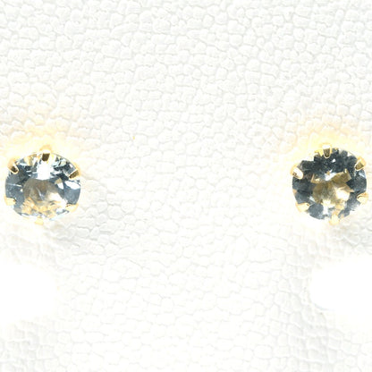アクアマリン K18YG ピアス 5x5mm #PJ204 - premium stone gallery LIVE